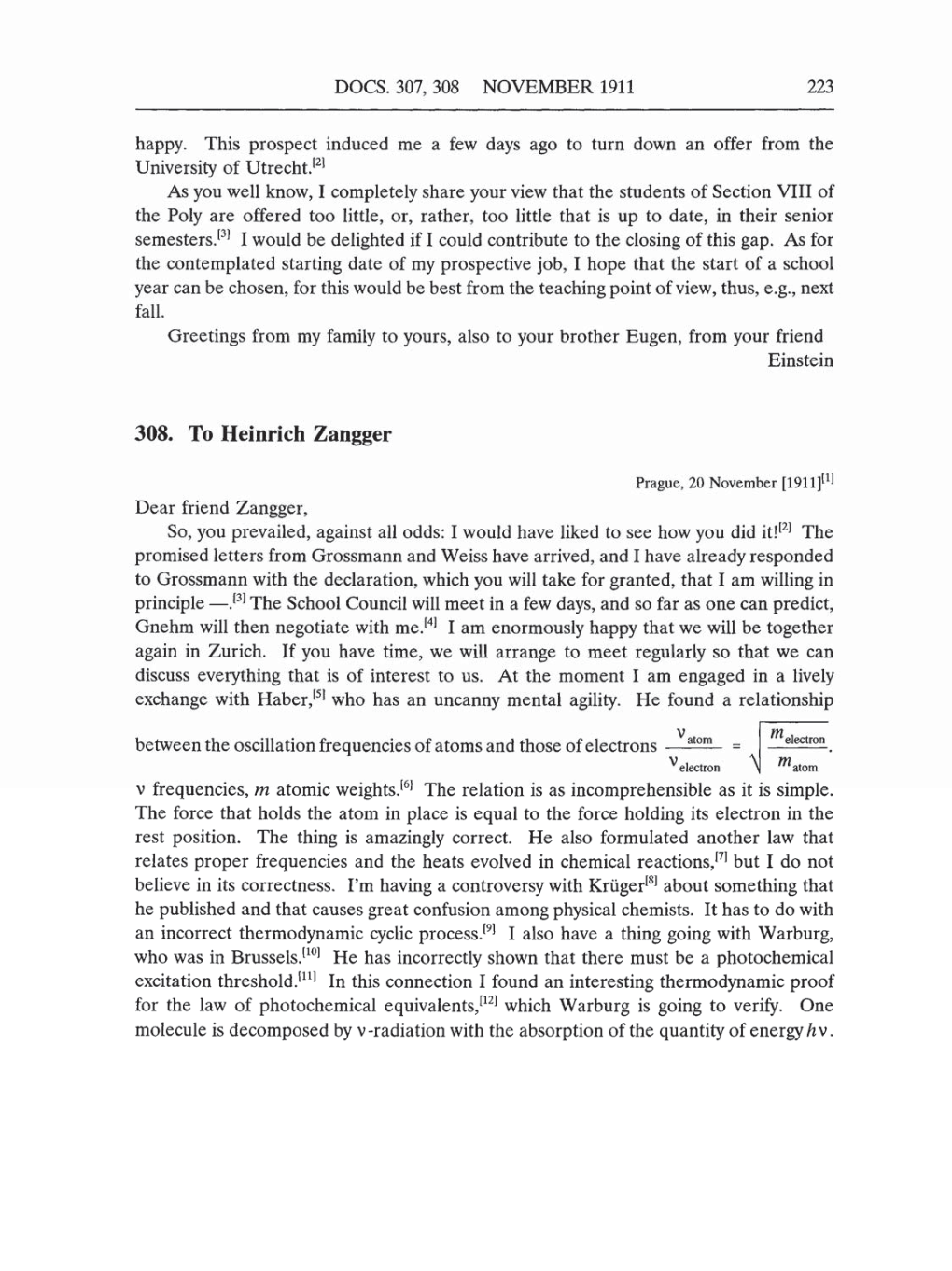 Volume 5: The Swiss Years: Correspondence, 1902-1914 (English translation supplement) page 223