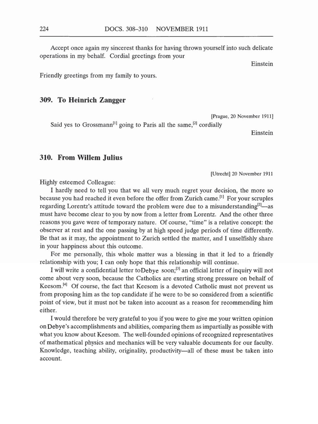 Volume 5: The Swiss Years: Correspondence, 1902-1914 (English translation supplement) page 224