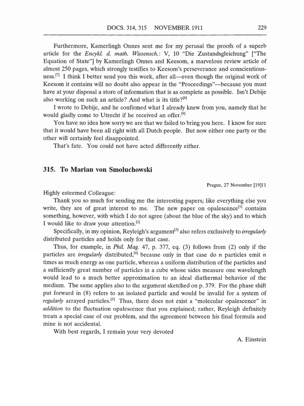 Volume 5: The Swiss Years: Correspondence, 1902-1914 (English translation supplement) page 229