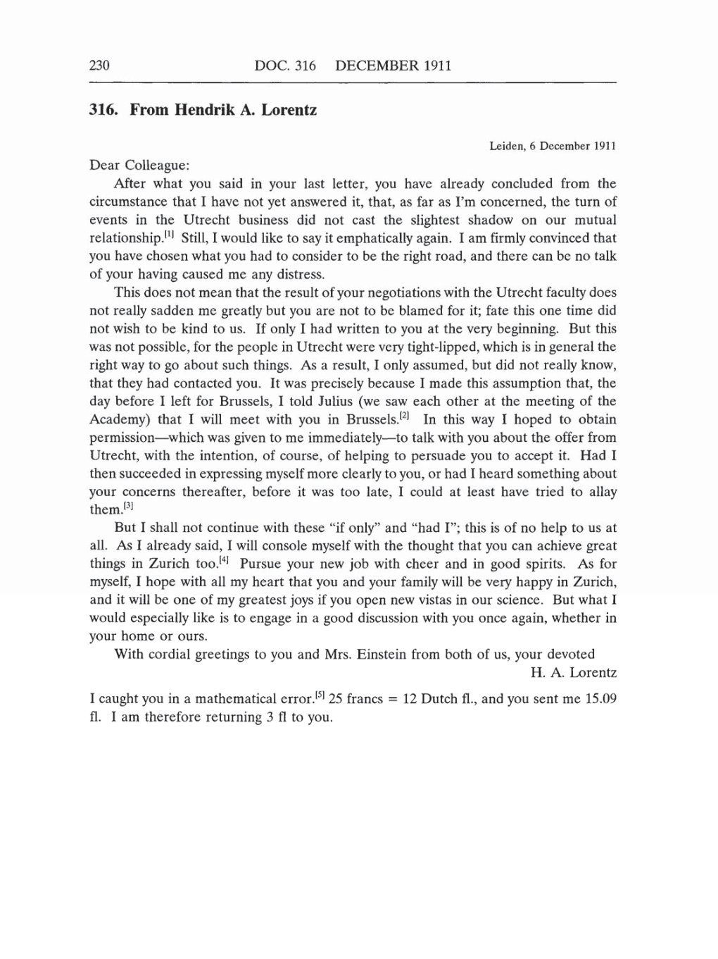 Volume 5: The Swiss Years: Correspondence, 1902-1914 (English translation supplement) page 230