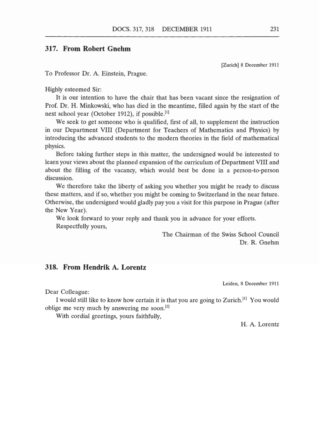 Volume 5: The Swiss Years: Correspondence, 1902-1914 (English translation supplement) page 231