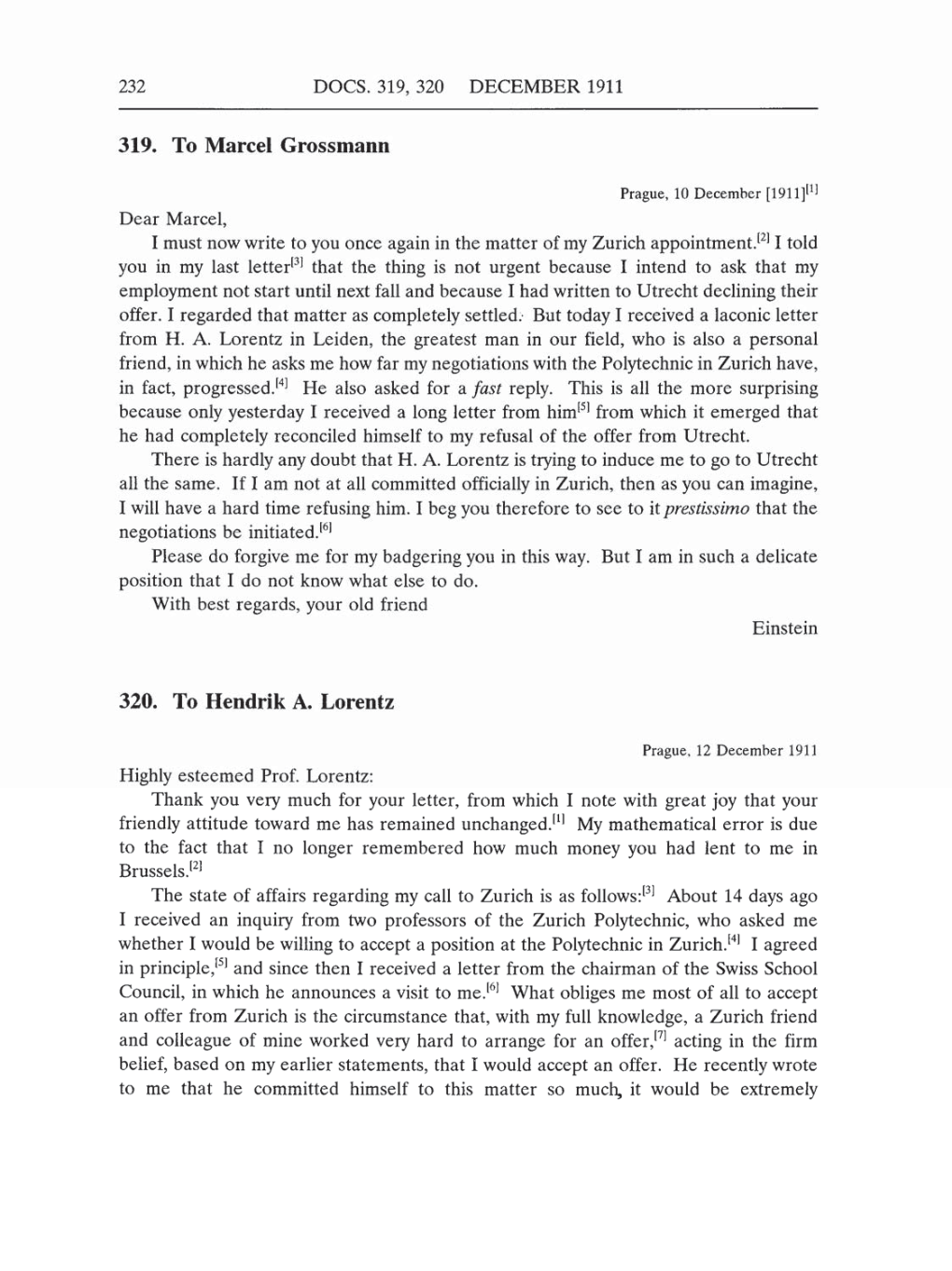Volume 5: The Swiss Years: Correspondence, 1902-1914 (English translation supplement) page 232