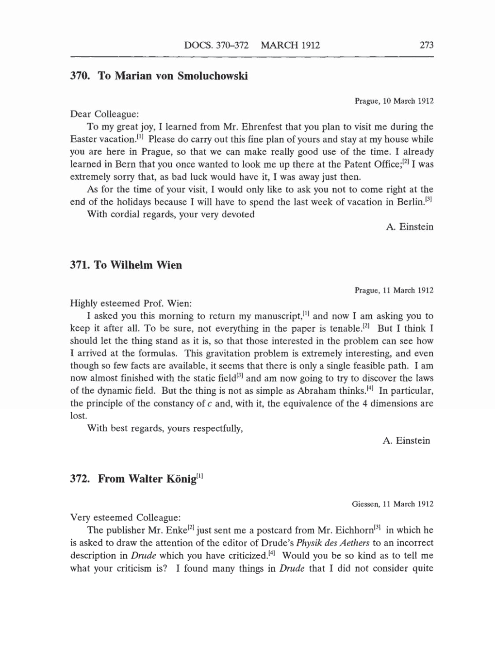 Volume 5: The Swiss Years: Correspondence, 1902-1914 (English translation supplement) page 273