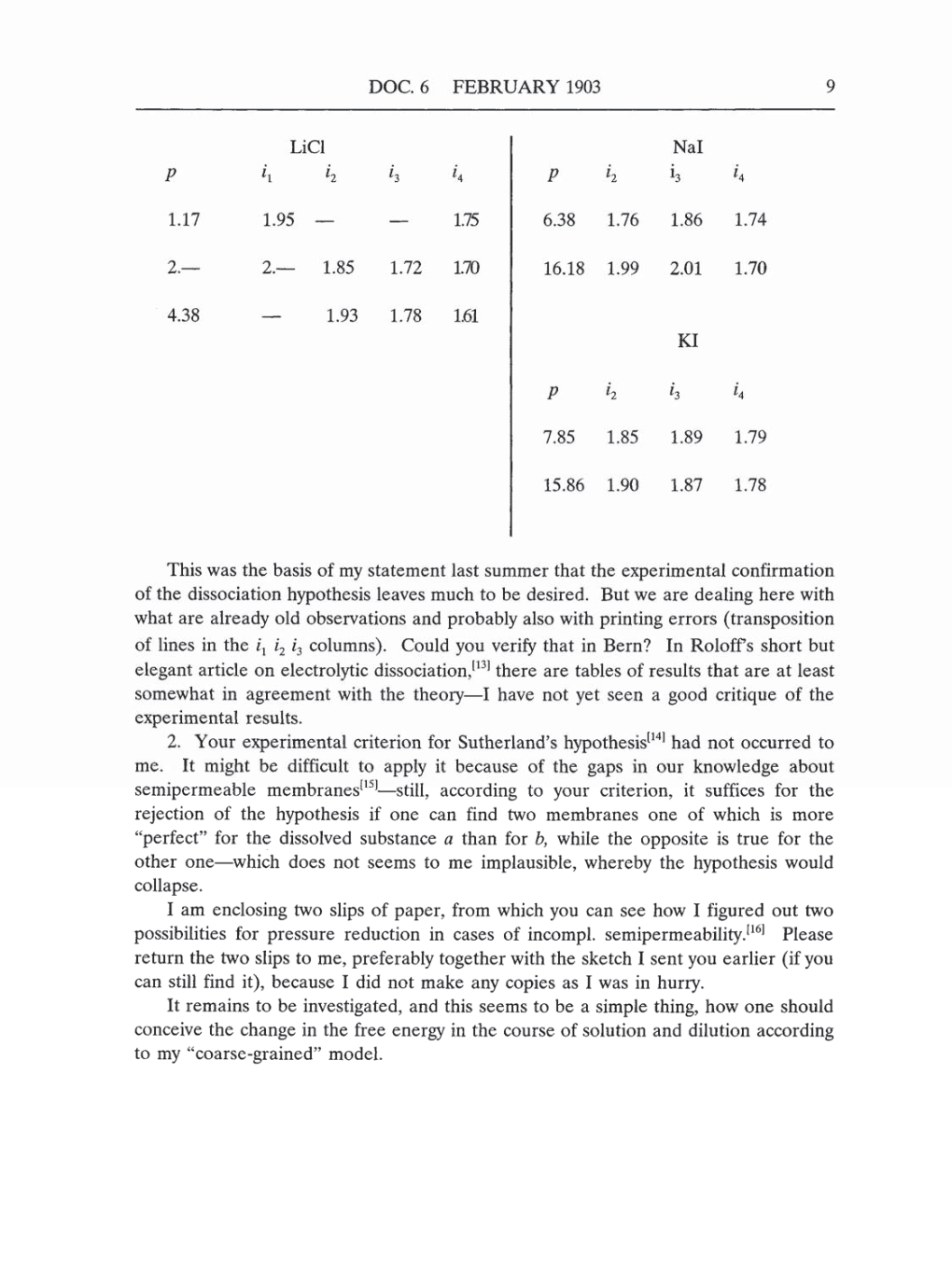 Volume 5: The Swiss Years: Correspondence, 1902-1914 (English translation supplement) page 9