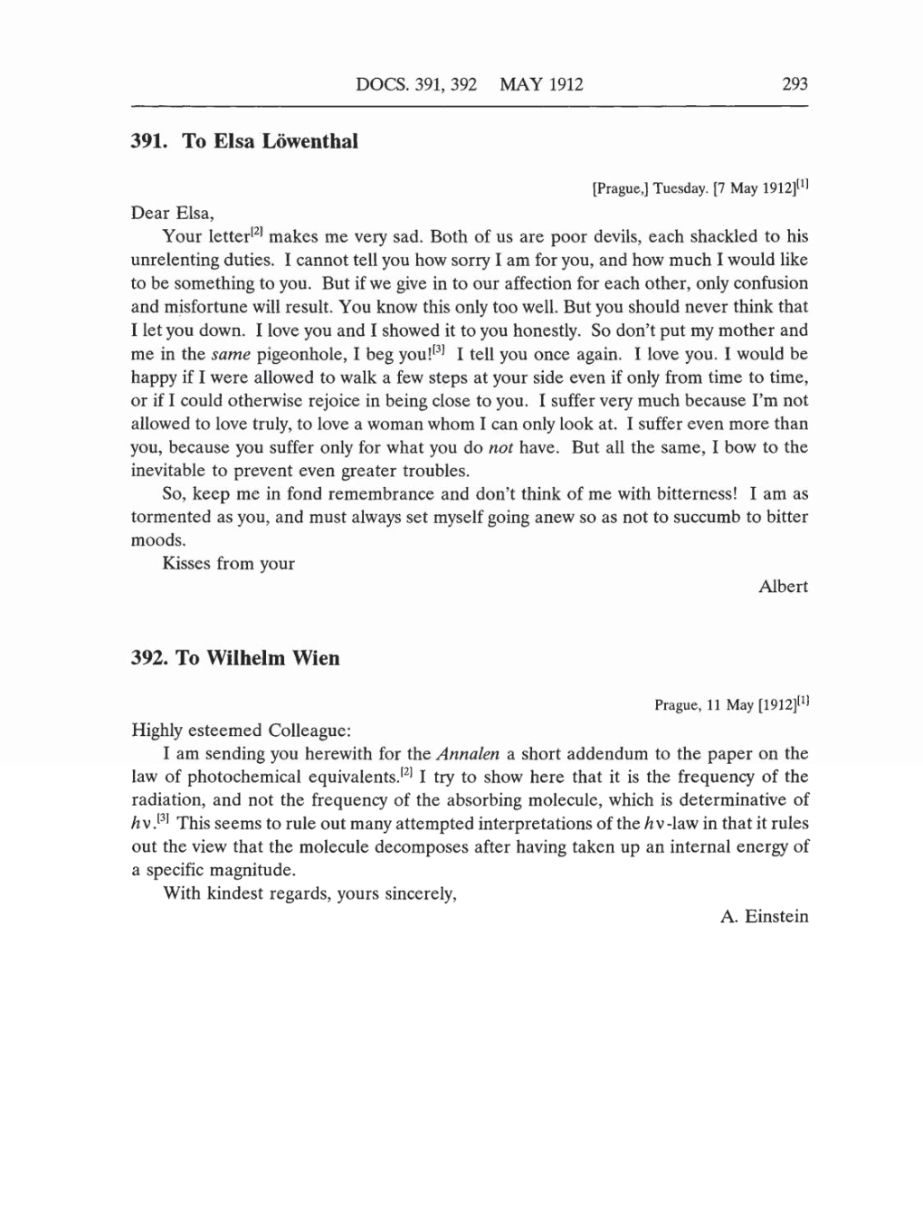 Volume 5: The Swiss Years: Correspondence, 1902-1914 (English translation supplement) page 293