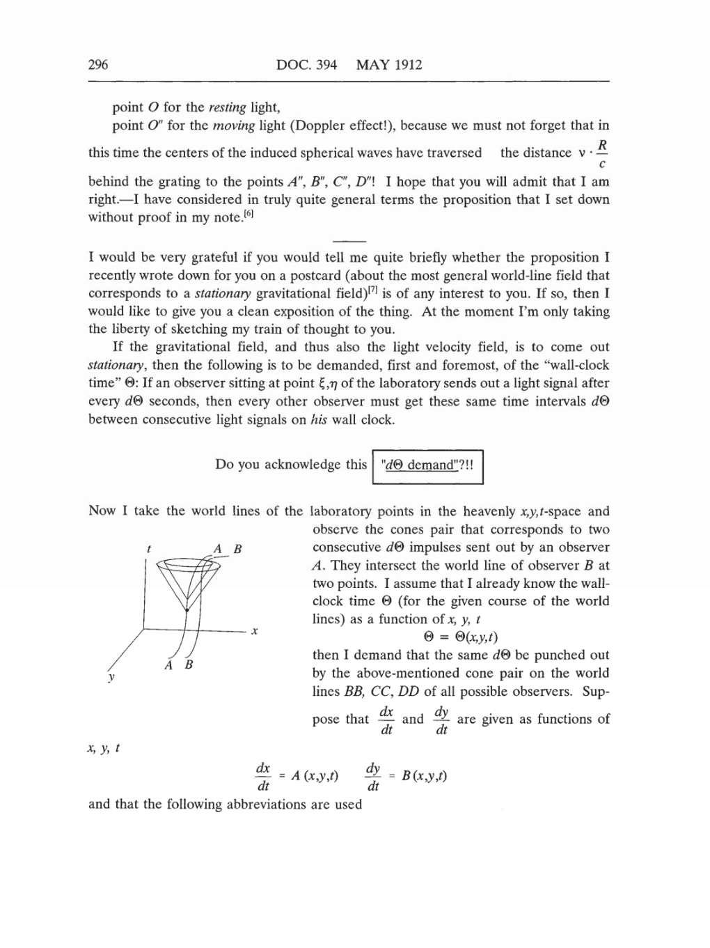 Volume 5: The Swiss Years: Correspondence, 1902-1914 (English translation supplement) page 296