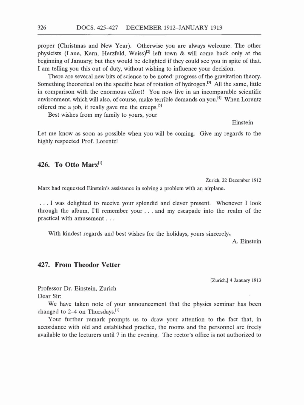 Volume 5: The Swiss Years: Correspondence, 1902-1914 (English translation supplement) page 326