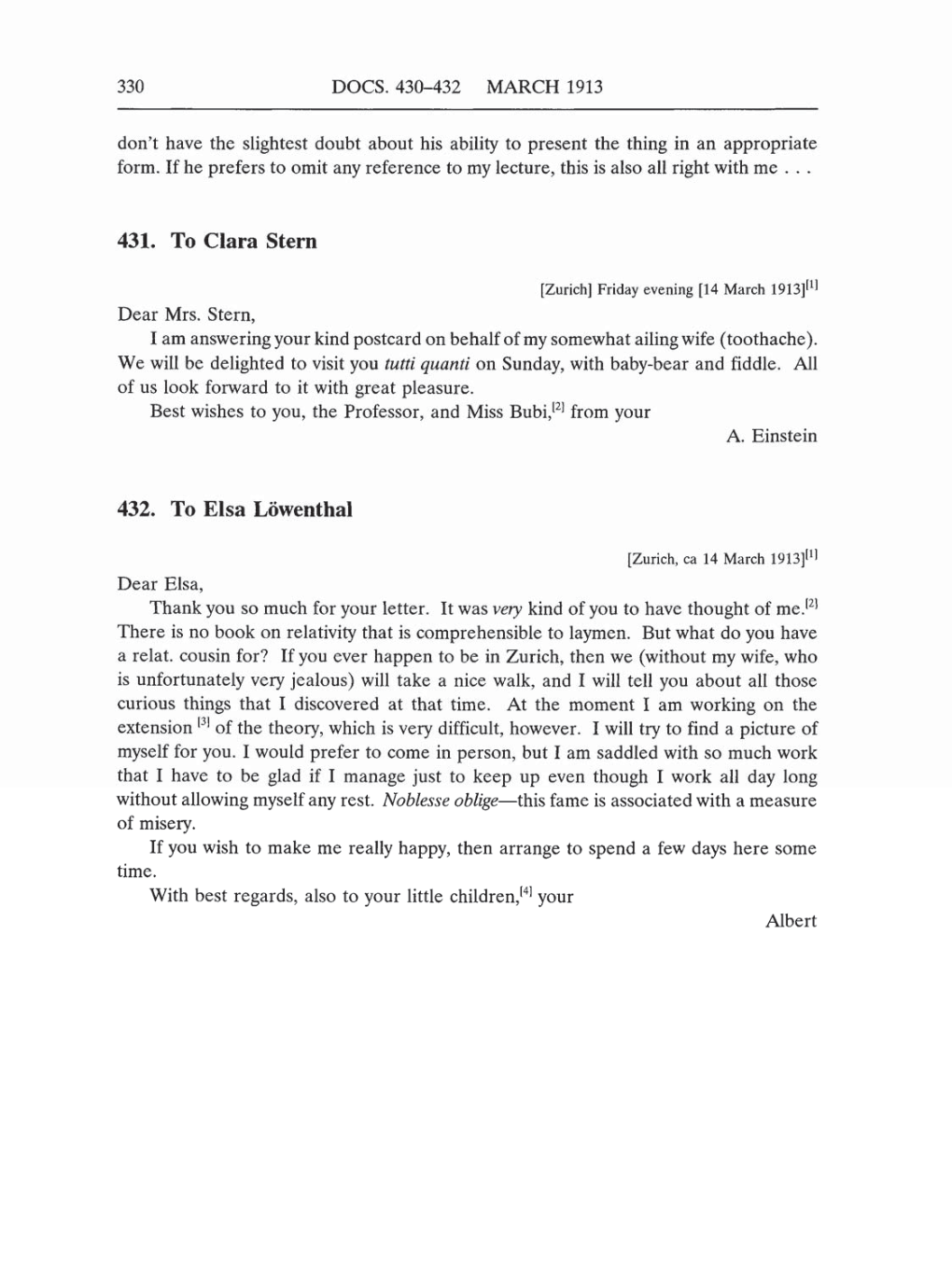 Volume 5: The Swiss Years: Correspondence, 1902-1914 (English translation supplement) page 330