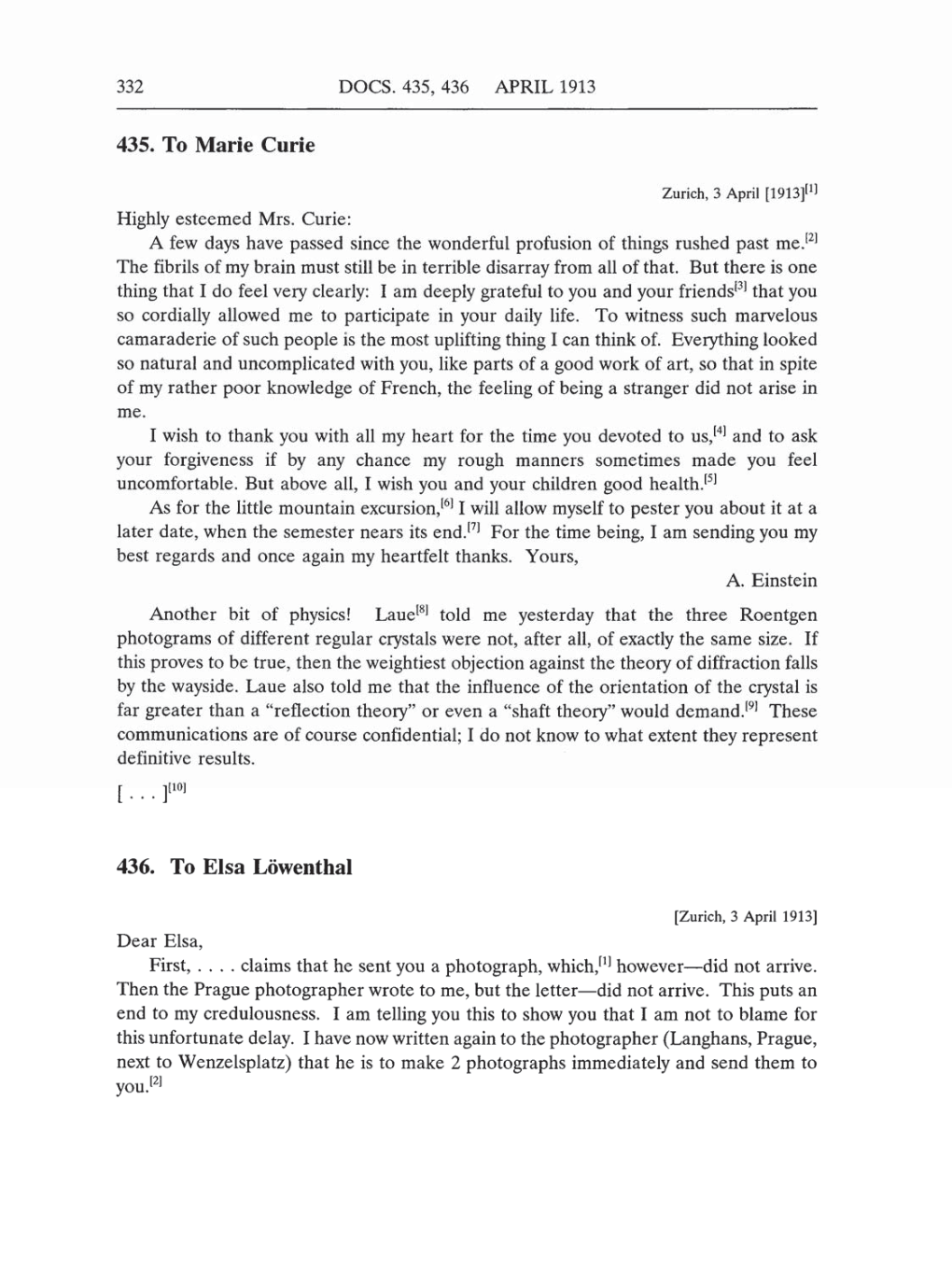 Volume 5: The Swiss Years: Correspondence, 1902-1914 (English translation supplement) page 332