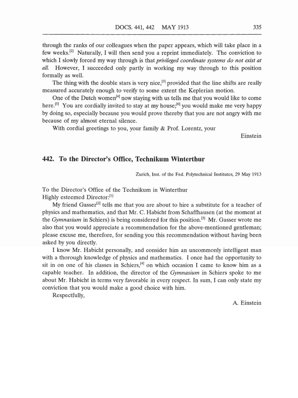 Volume 5: The Swiss Years: Correspondence, 1902-1914 (English translation supplement) page 335