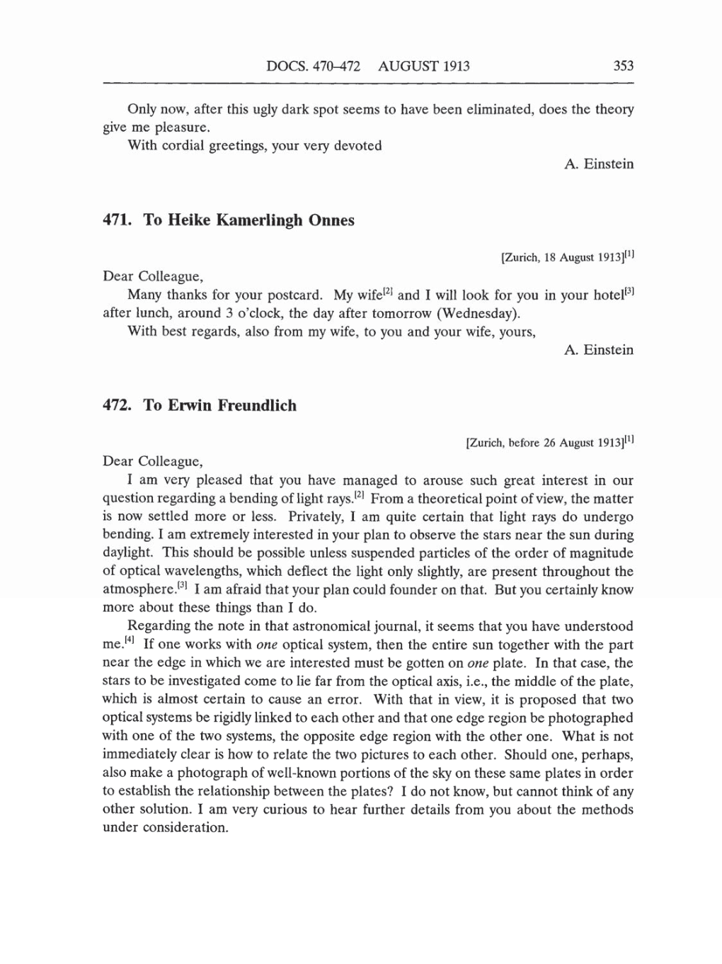 Volume 5: The Swiss Years: Correspondence, 1902-1914 (English translation supplement) page 353