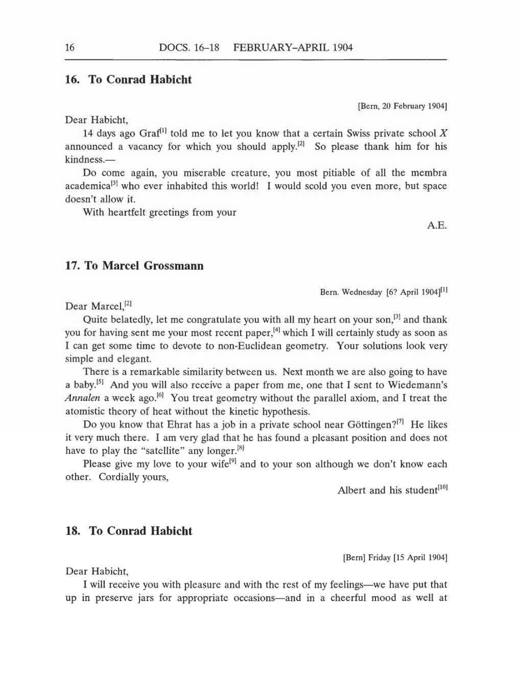 Volume 5: The Swiss Years: Correspondence, 1902-1914 (English translation supplement) page 16