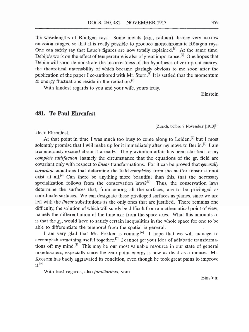 Volume 5: The Swiss Years: Correspondence, 1902-1914 (English translation supplement) page 359