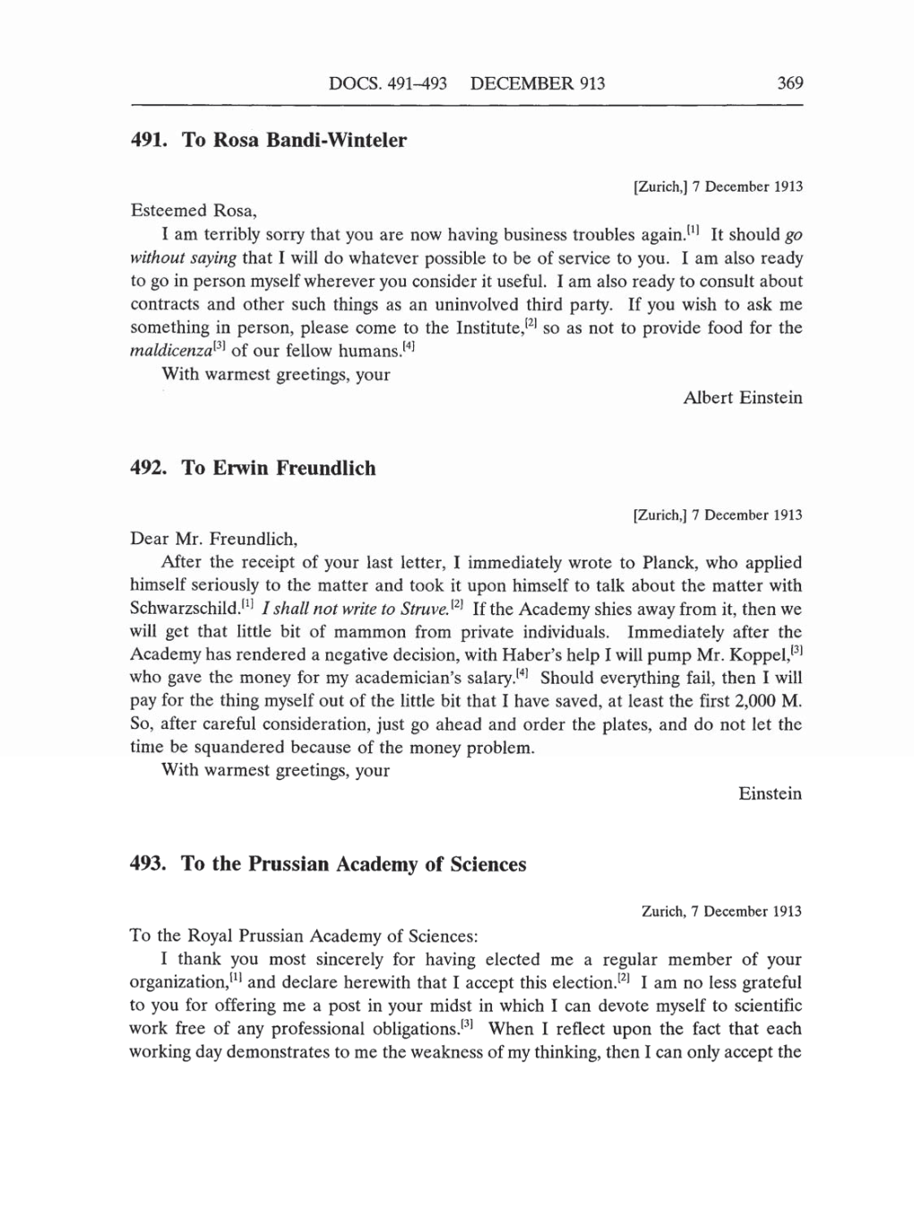 Volume 5: The Swiss Years: Correspondence, 1902-1914 (English translation supplement) page 369