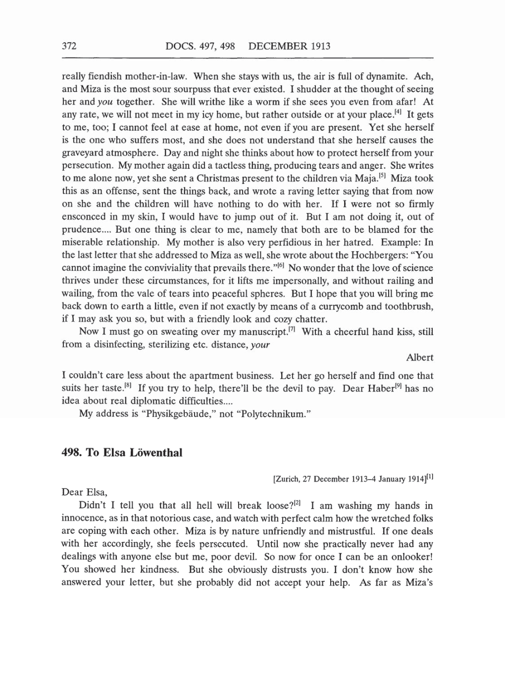 Volume 5: The Swiss Years: Correspondence, 1902-1914 (English translation supplement) page 372