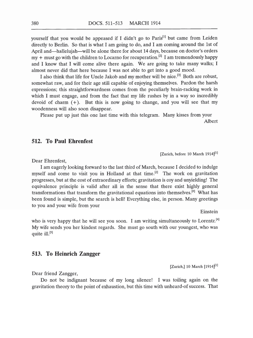 Volume 5: The Swiss Years: Correspondence, 1902-1914 (English translation supplement) page 380