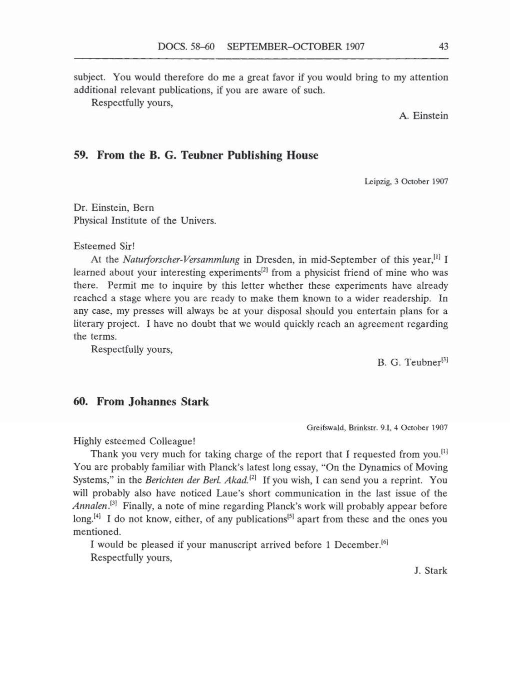 Volume 5: The Swiss Years: Correspondence, 1902-1914 (English translation supplement) page 43