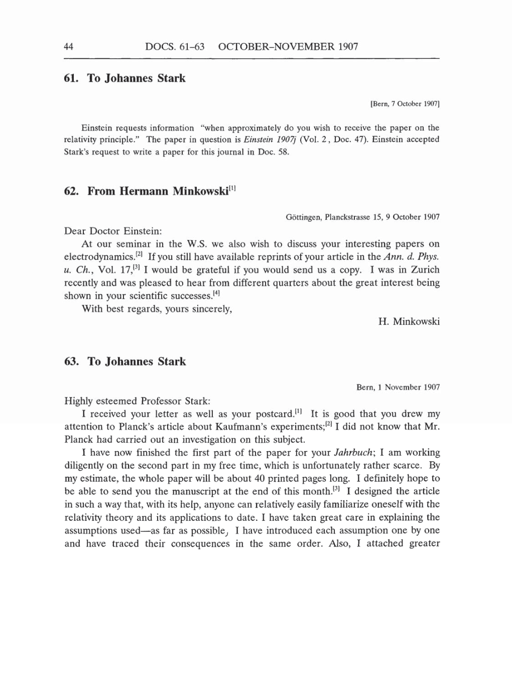 Volume 5: The Swiss Years: Correspondence, 1902-1914 (English translation supplement) page 44