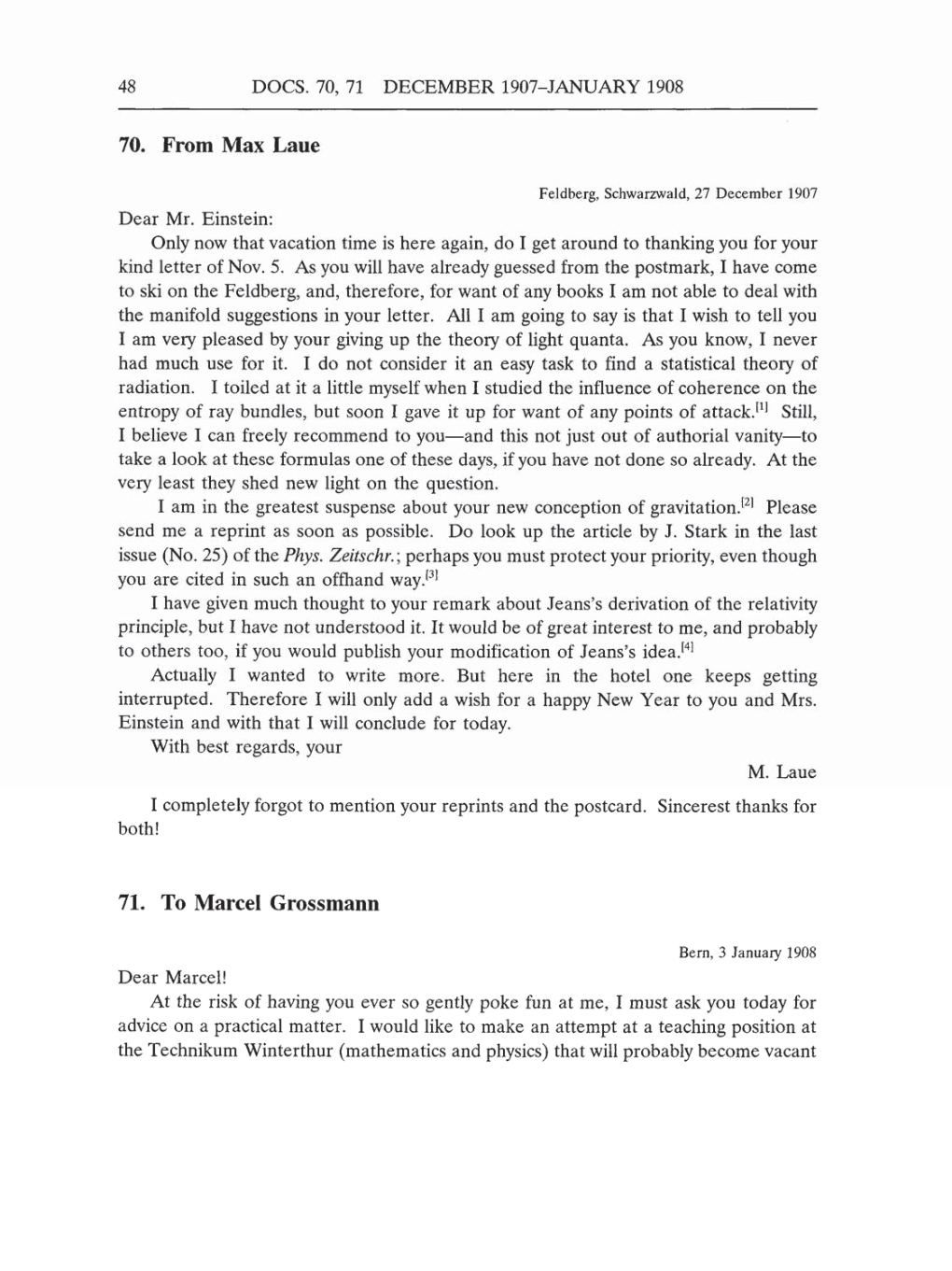 Volume 5: The Swiss Years: Correspondence, 1902-1914 (English translation supplement) page 48