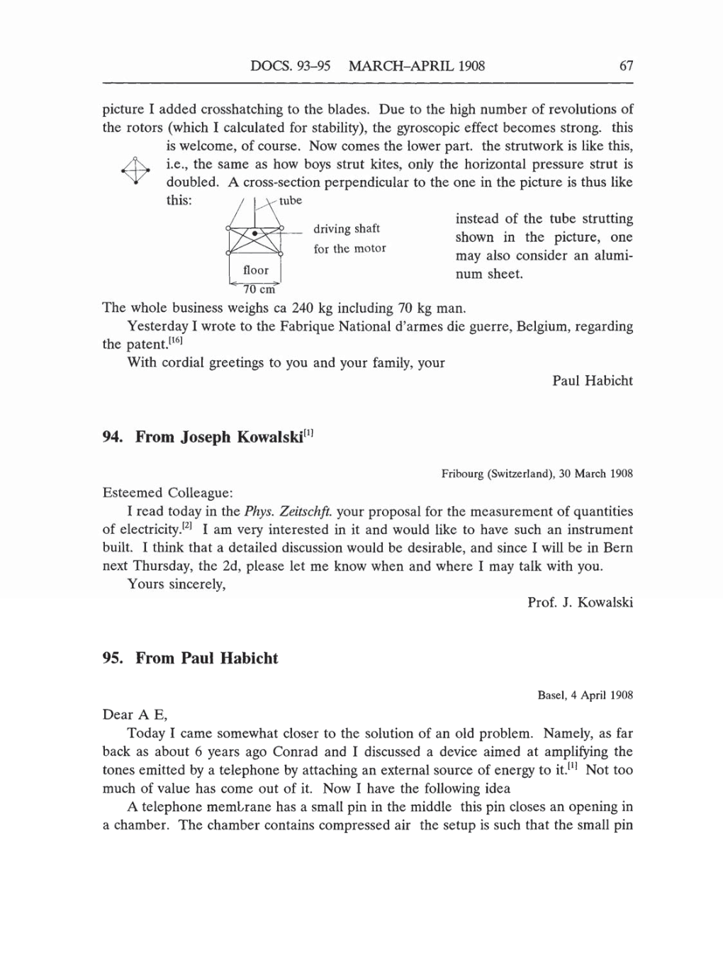 Volume 5: The Swiss Years: Correspondence, 1902-1914 (English translation supplement) page 67