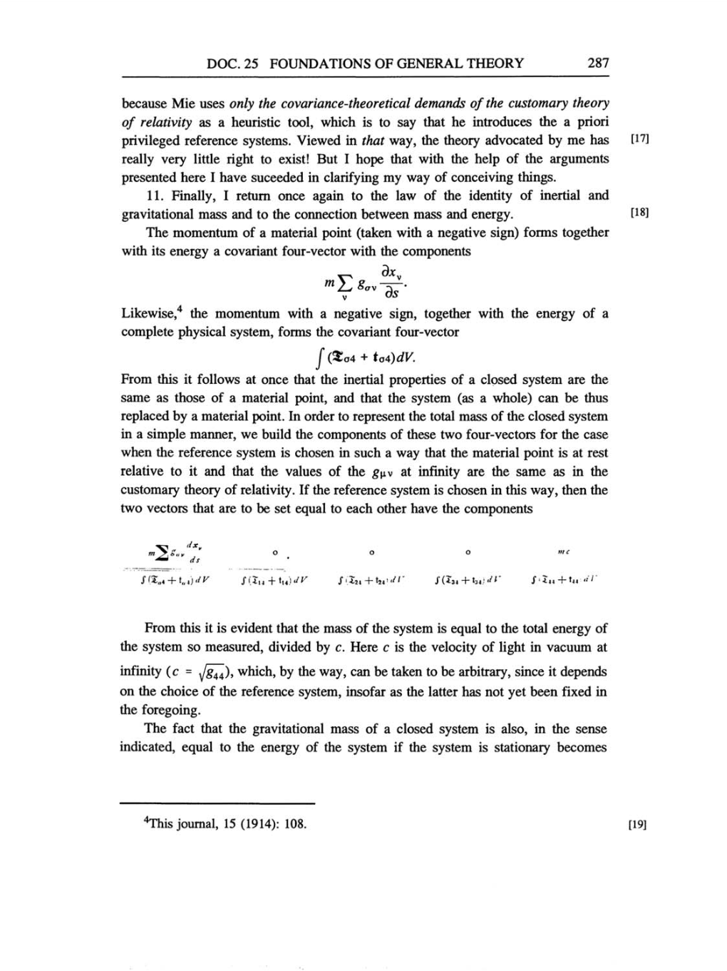 Volume 4: The Swiss Years: Writings 1912-1914 (English translation supplement) page 287