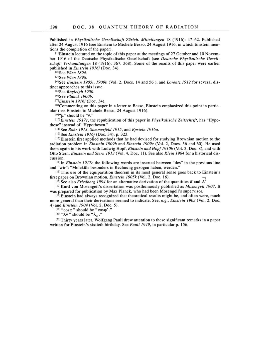 Volume 6: The Berlin Years: Writings, 1914-1917 page 398