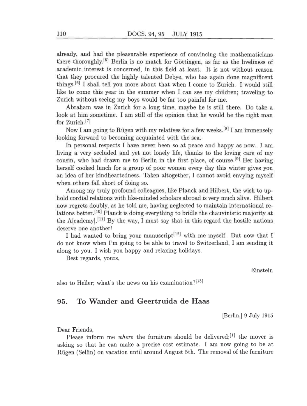 Volume 8: The Berlin Years: Correspondence, 1914-1918 (English translation supplement) page 110