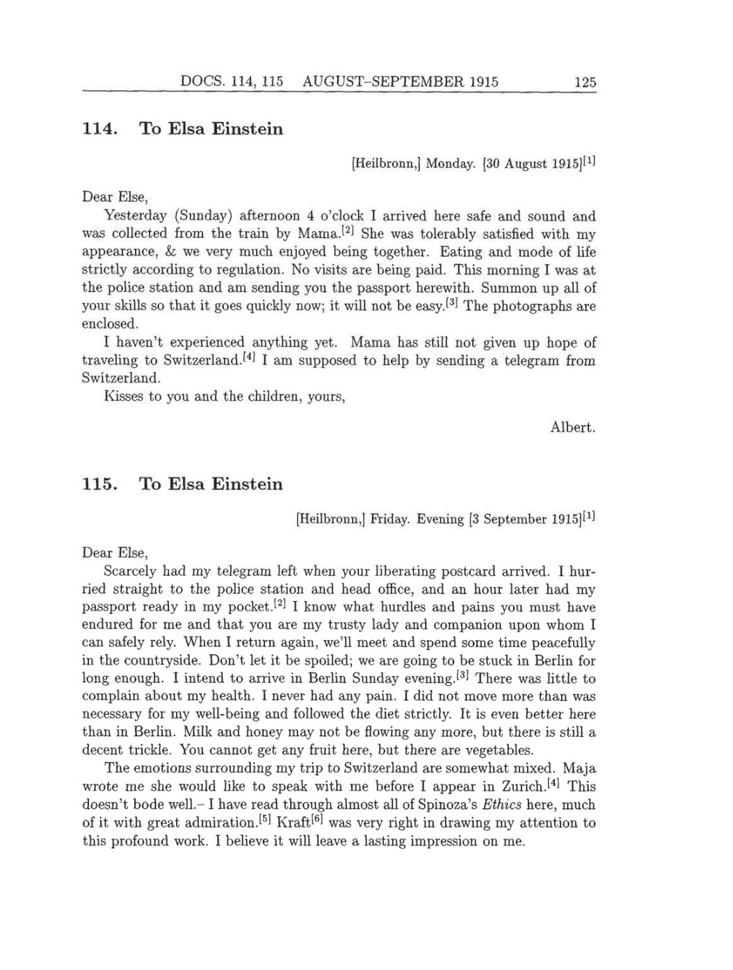 Volume 8: The Berlin Years: Correspondence, 1914-1918 (English translation supplement) page 125