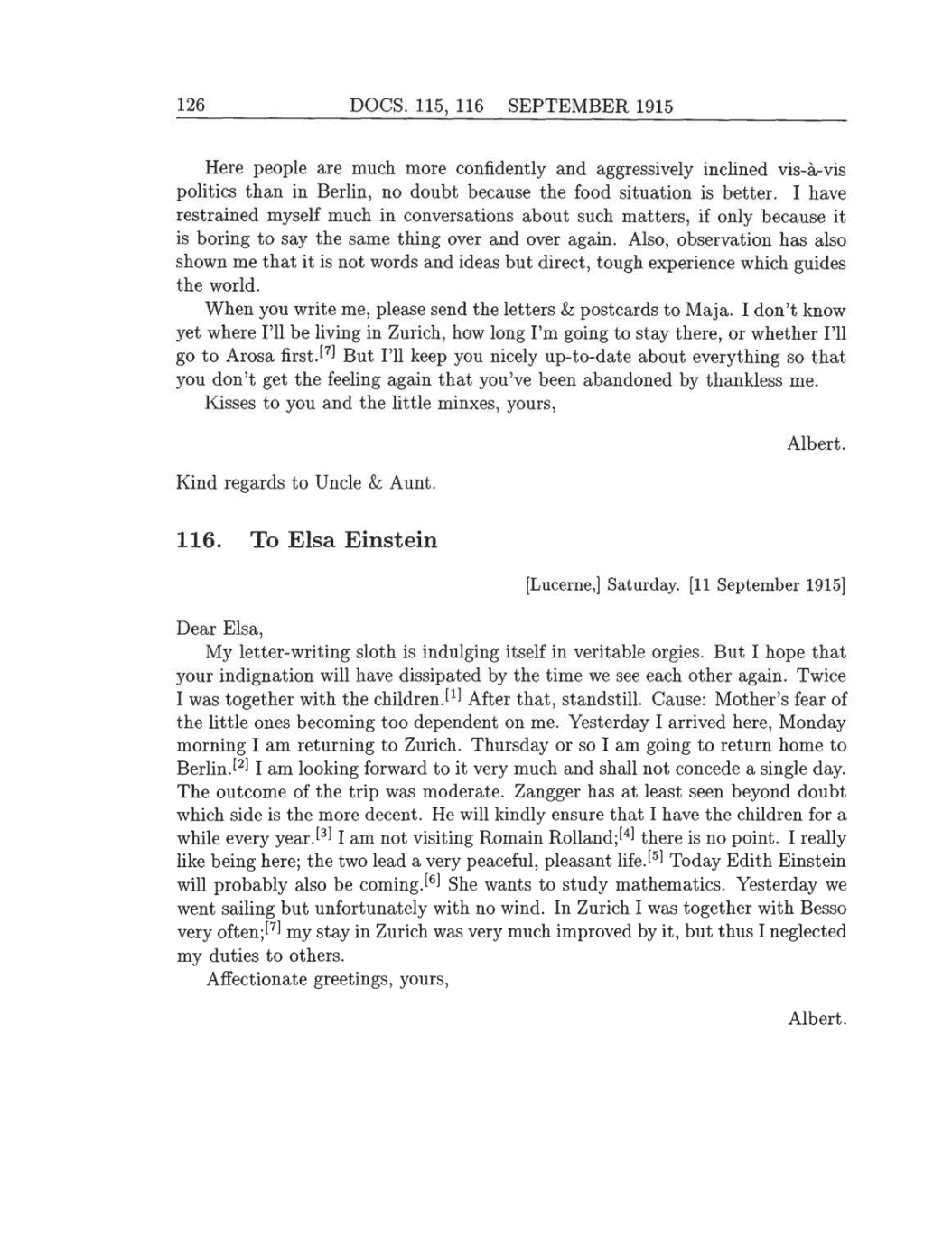 Volume 8: The Berlin Years: Correspondence, 1914-1918 (English translation supplement) page 126