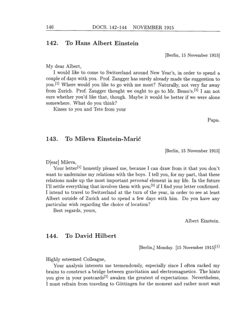 Volume 8: The Berlin Years: Correspondence, 1914-1918 (English translation supplement) page 146