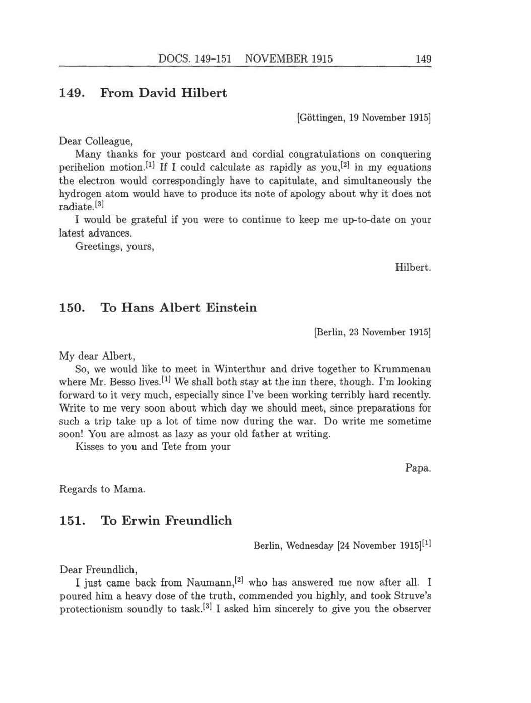 Volume 8: The Berlin Years: Correspondence, 1914-1918 (English translation supplement) page 149