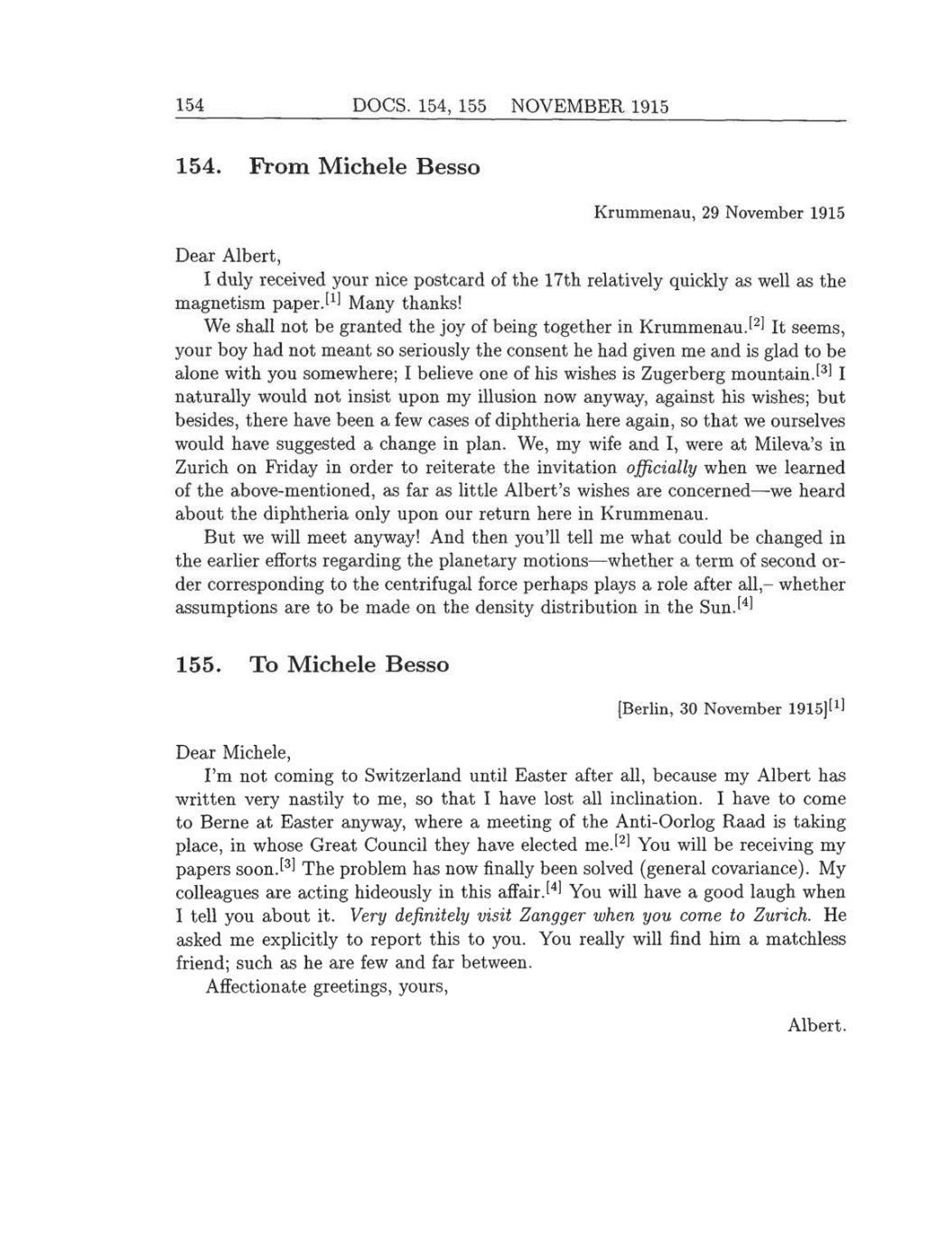 Volume 8: The Berlin Years: Correspondence, 1914-1918 (English translation supplement) page 154