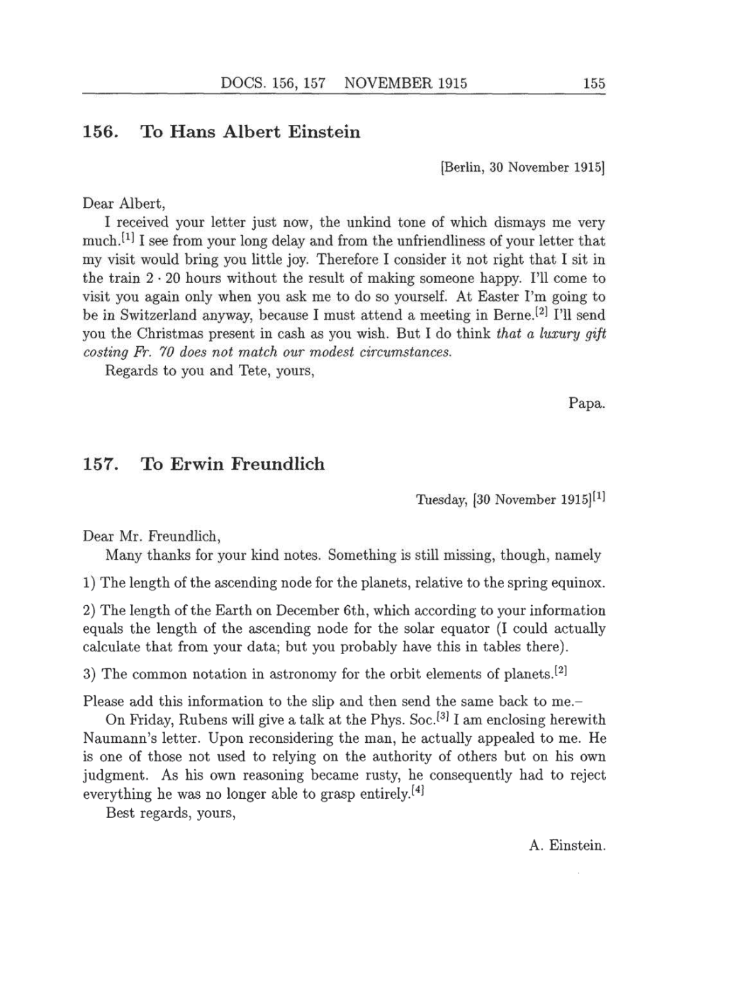 Volume 8: The Berlin Years: Correspondence, 1914-1918 (English translation supplement) page 155