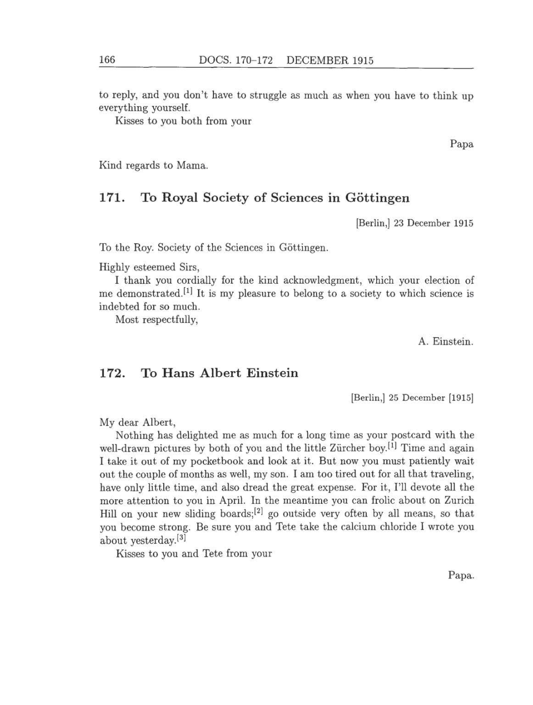 Volume 8: The Berlin Years: Correspondence, 1914-1918 (English translation supplement) page 166