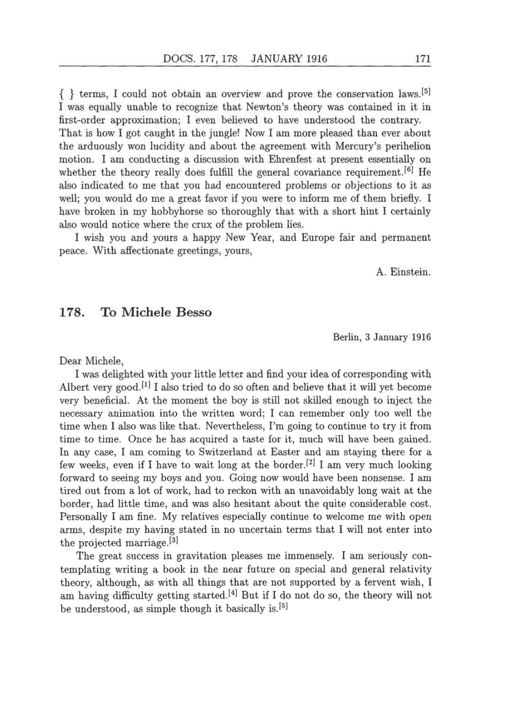 Volume 8: The Berlin Years: Correspondence, 1914-1918 (English translation supplement) page 171