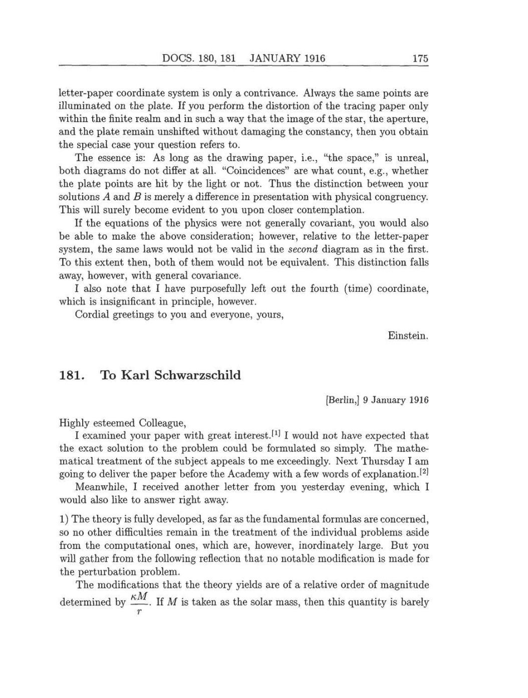 Volume 8: The Berlin Years: Correspondence, 1914-1918 (English translation supplement) page 175