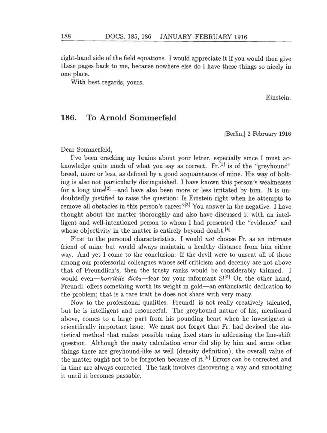 Volume 8: The Berlin Years: Correspondence, 1914-1918 (English translation supplement) page 188