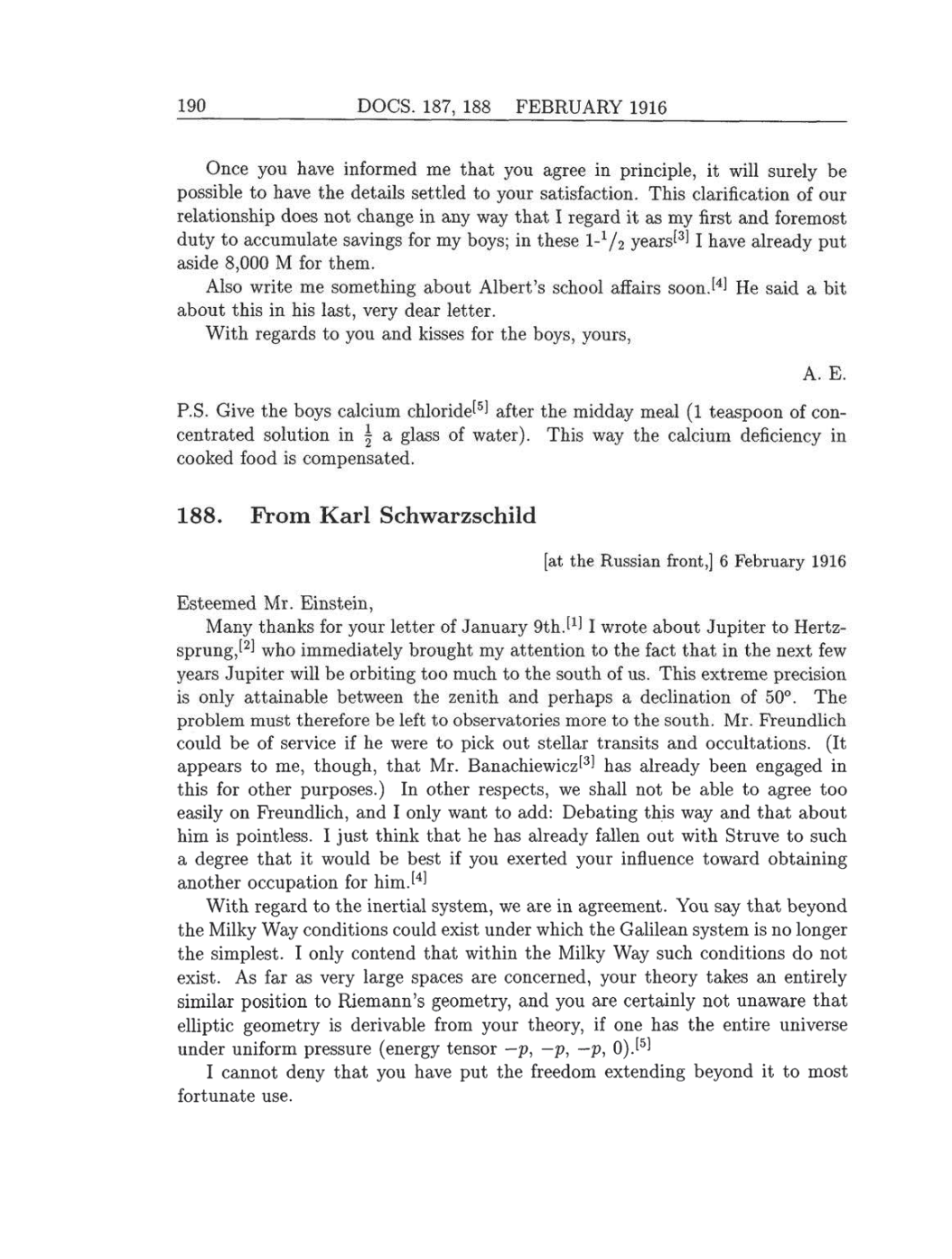Volume 8: The Berlin Years: Correspondence, 1914-1918 (English translation supplement) page 190