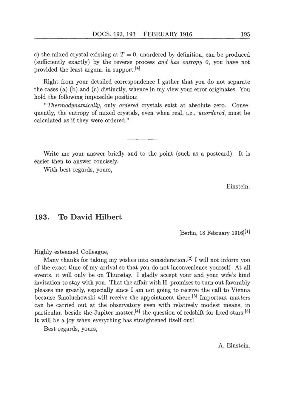 Volume 8: The Berlin Years: Correspondence, 1914-1918 (English translation supplement) page 195