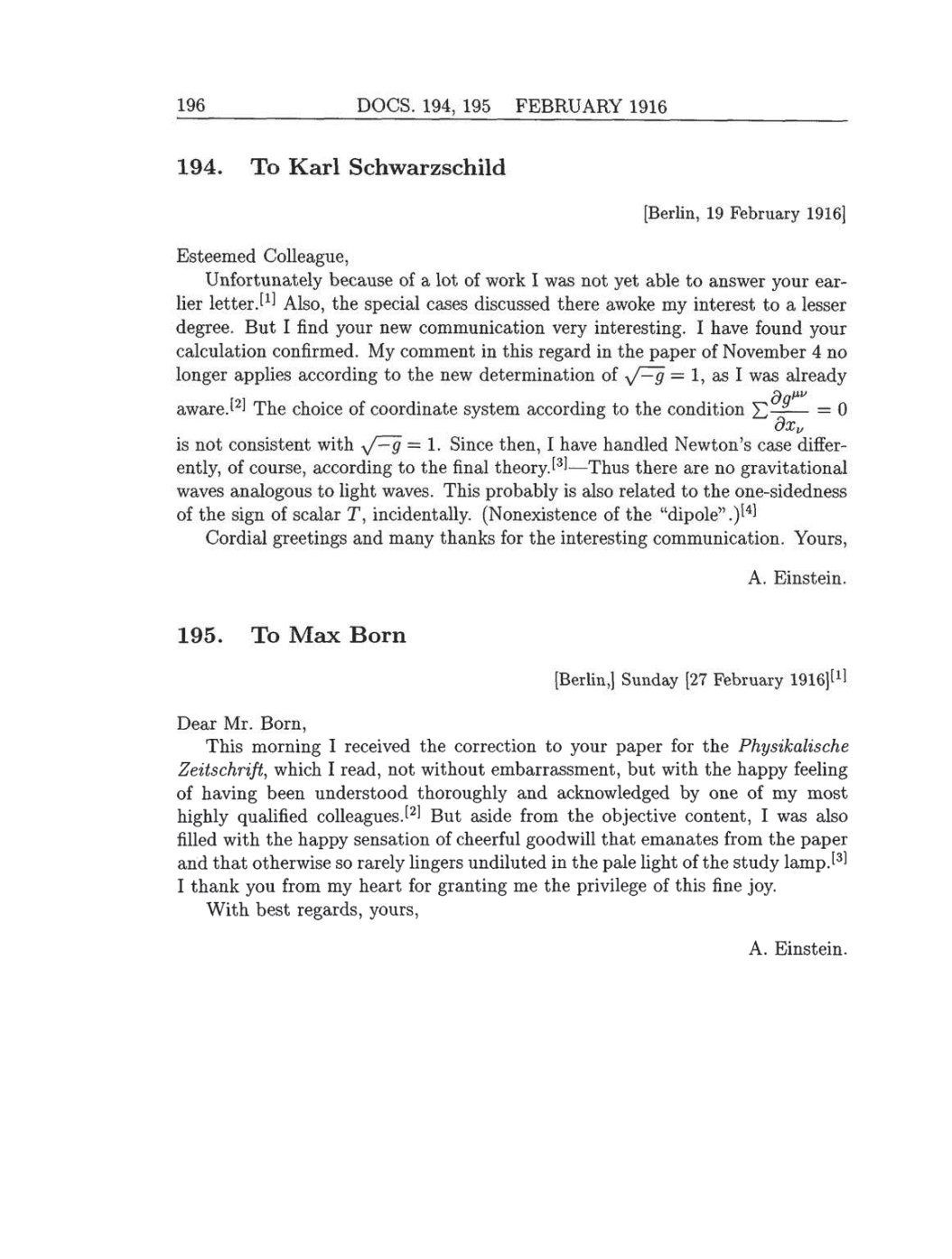 Volume 8: The Berlin Years: Correspondence, 1914-1918 (English translation supplement) page 196