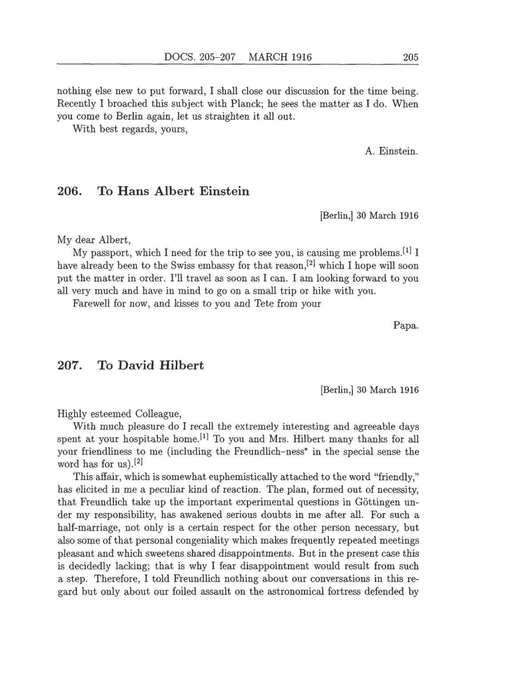 Volume 8: The Berlin Years: Correspondence, 1914-1918 (English translation supplement) page 205