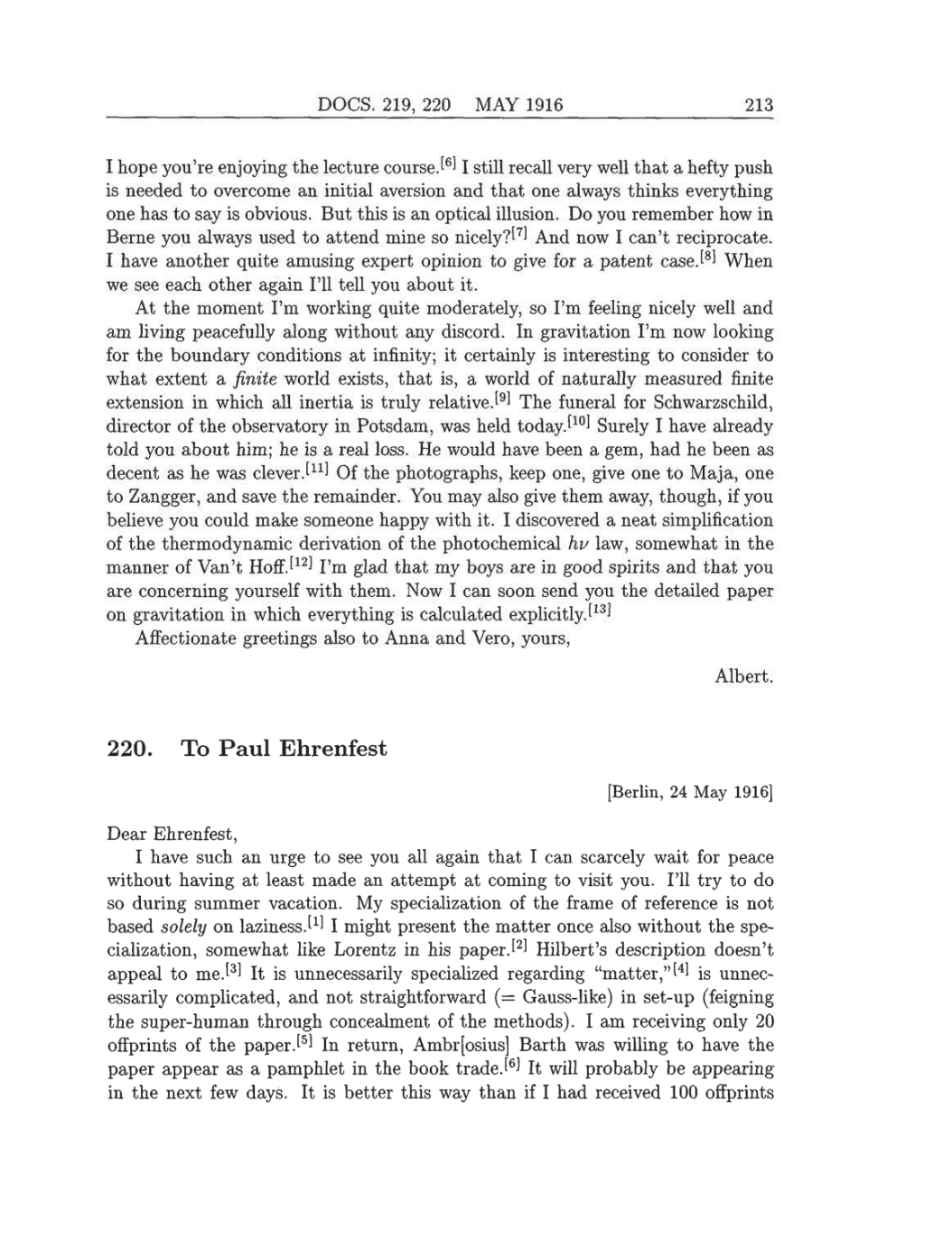 Volume 8: The Berlin Years: Correspondence, 1914-1918 (English translation supplement) page 213