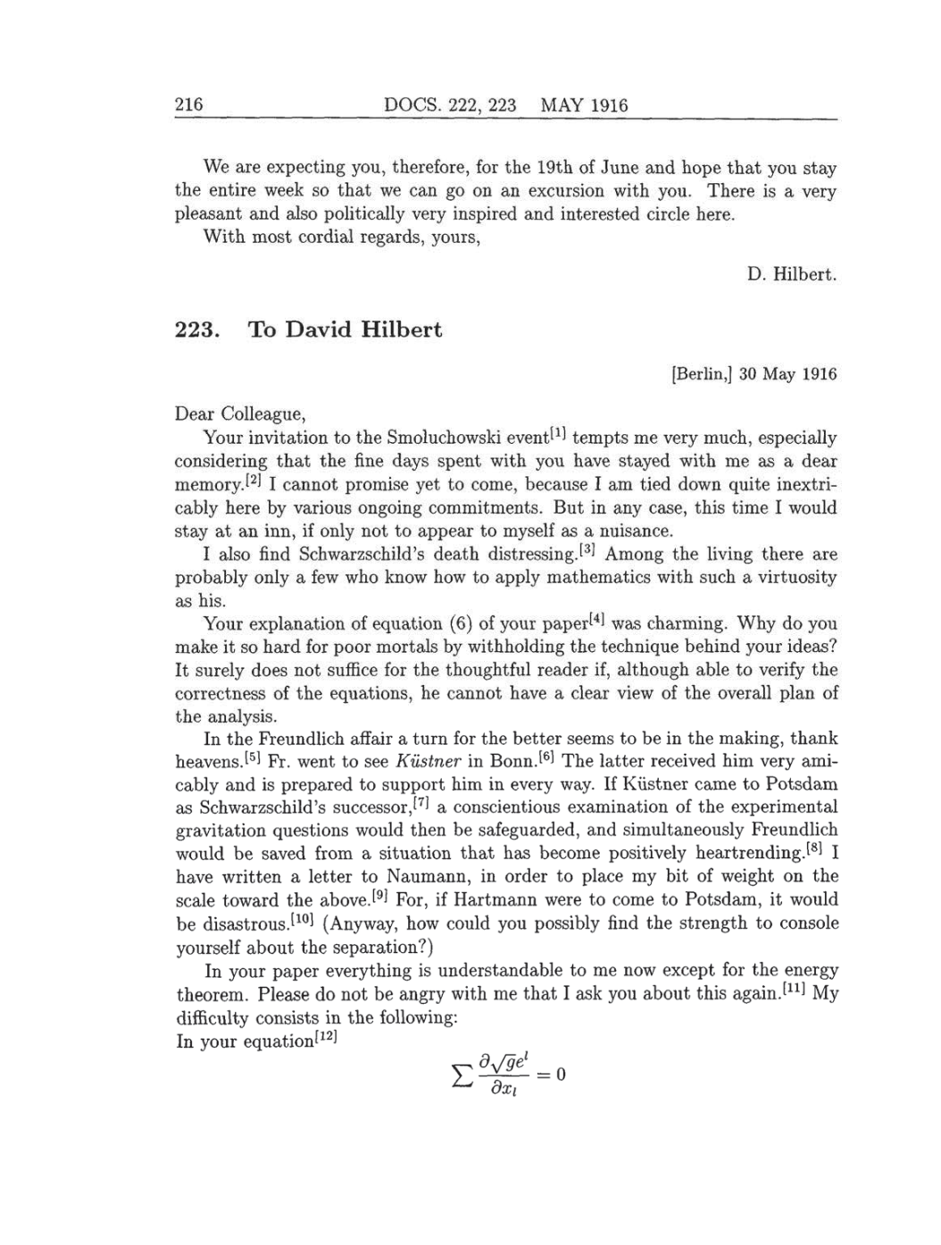 Volume 8: The Berlin Years: Correspondence, 1914-1918 (English translation supplement) page 216