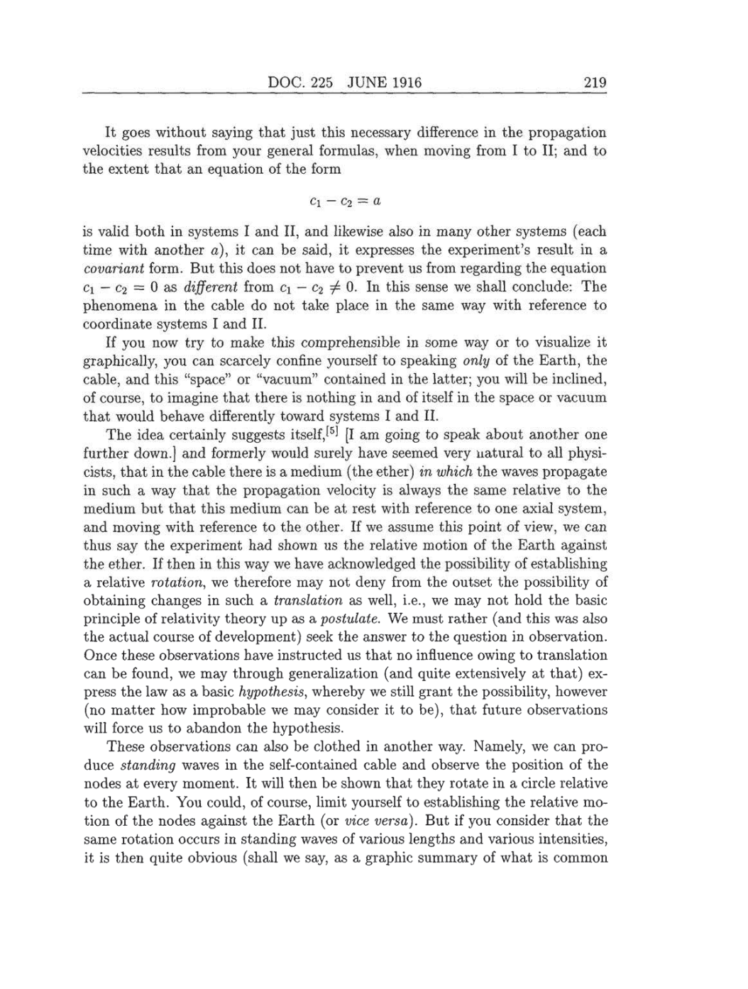 Volume 8: The Berlin Years: Correspondence, 1914-1918 (English translation supplement) page 219
