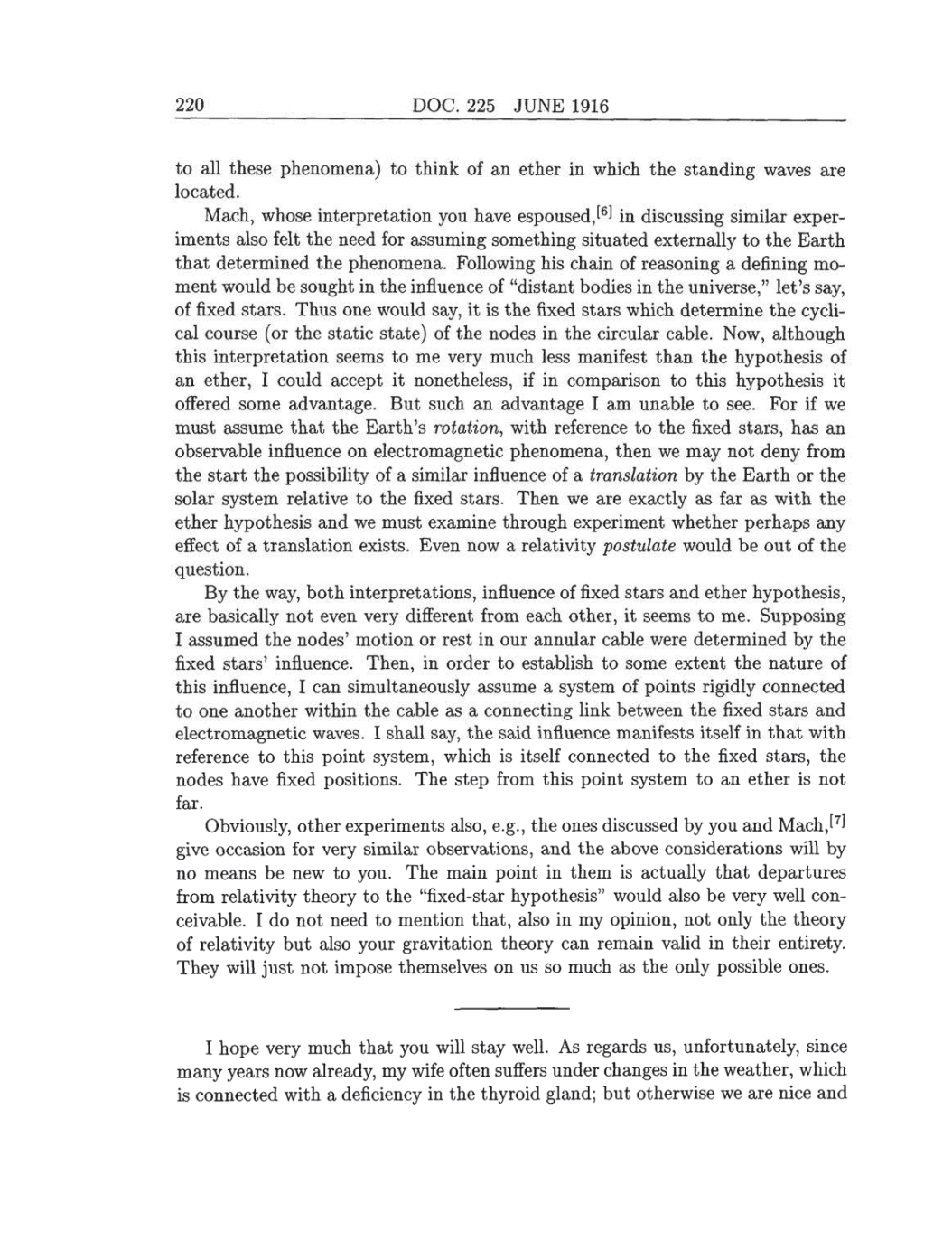 Volume 8: The Berlin Years: Correspondence, 1914-1918 (English translation supplement) page 220