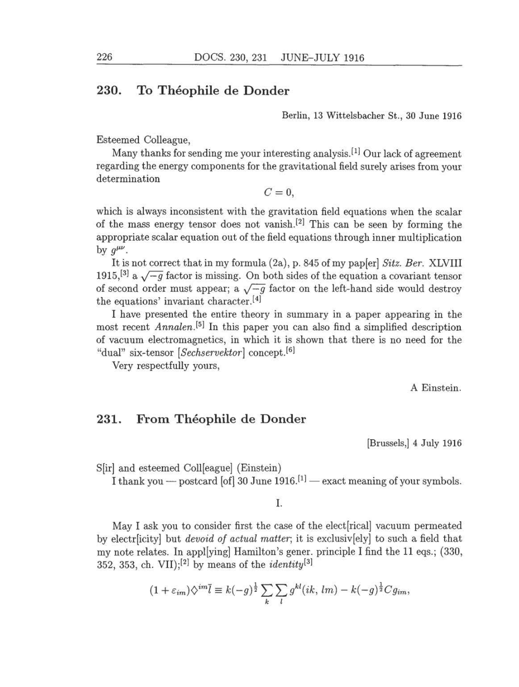 Volume 8: The Berlin Years: Correspondence, 1914-1918 (English translation supplement) page 226
