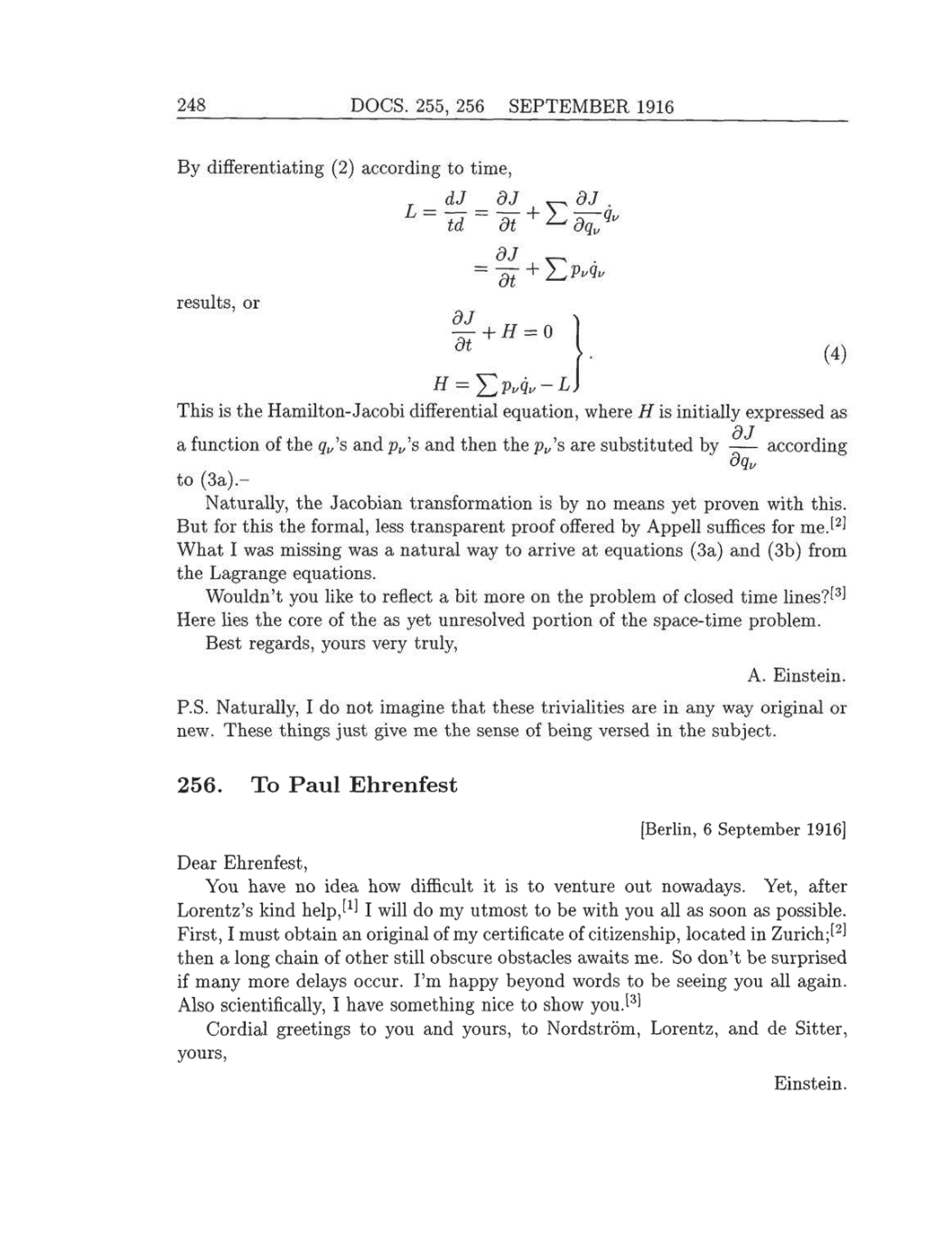 Volume 8: The Berlin Years: Correspondence, 1914-1918 (English translation supplement) page 248