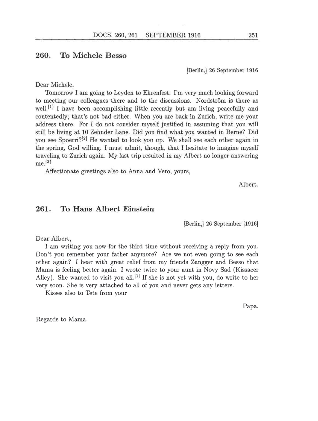 Volume 8: The Berlin Years: Correspondence, 1914-1918 (English translation supplement) page 251