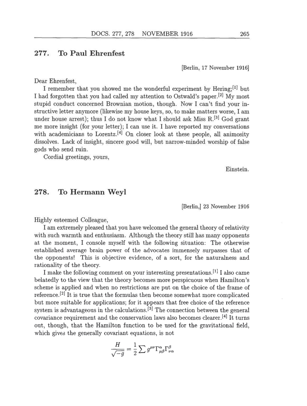 Volume 8: The Berlin Years: Correspondence, 1914-1918 (English translation supplement) page 265