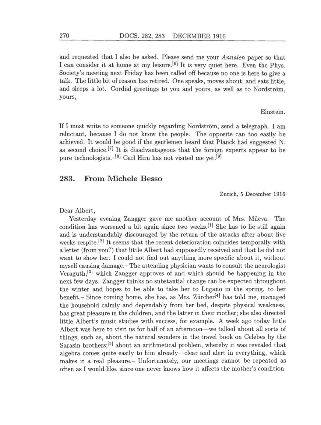 Volume 8: The Berlin Years: Correspondence, 1914-1918 (English translation supplement) page 270